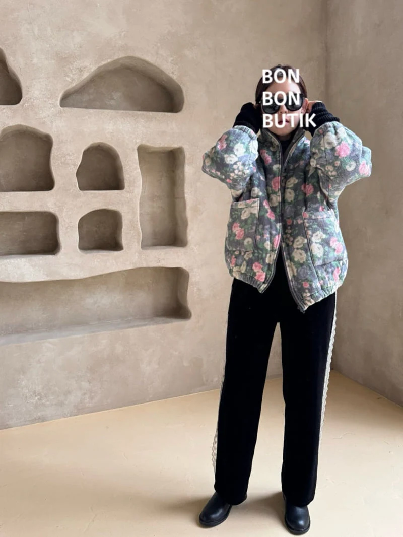Bon Bon Butik - Korean Children Fashion - #childrensboutique - Adult Floral Zip-up - 2
