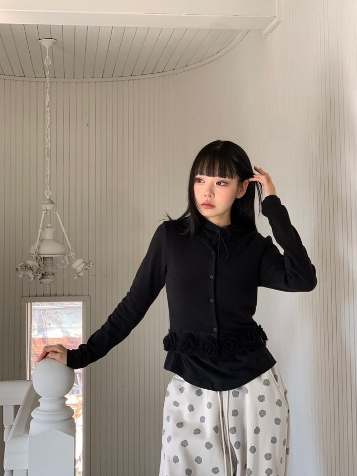 Bricklane - Korean Women Fashion - #momslook - Angora Trimming Cardigan - 6