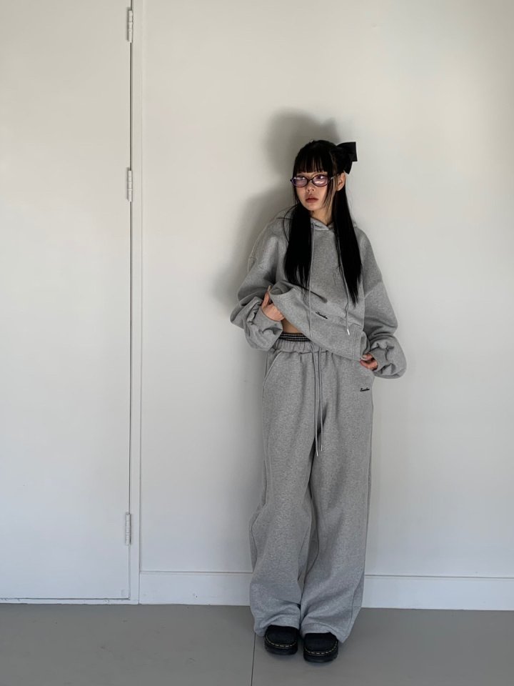 Bricklane - Korean Women Fashion - #momslook - Logo Fleece Hoody - 11
