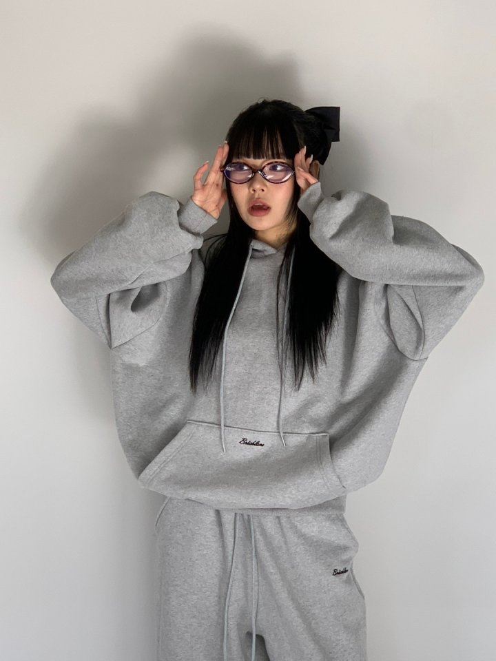 Bricklane - Korean Women Fashion - #momslook - Logo Fleece Hoody - 9