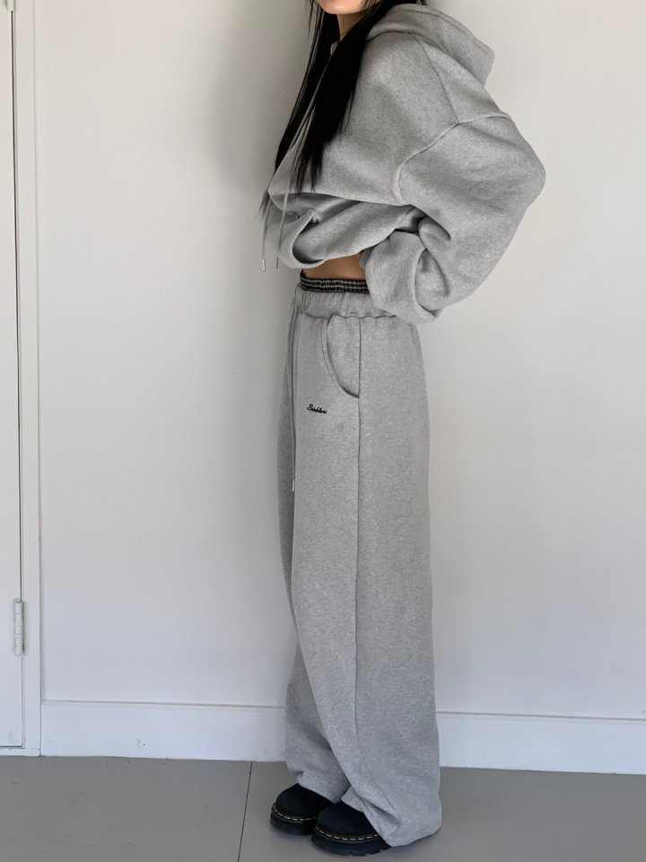 Bricklane - Korean Women Fashion - #womensfashion - Logo Fleece Hoody - 10