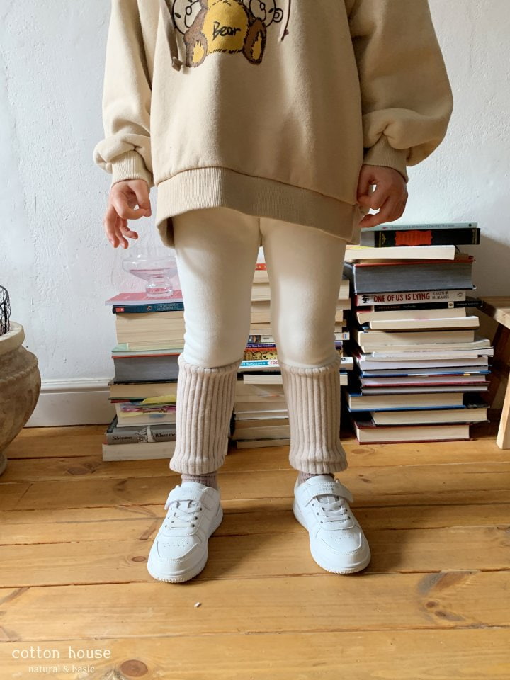 Cotton House - Korean Children Fashion - #designkidswear - Coloration Fleece Leggings - 3