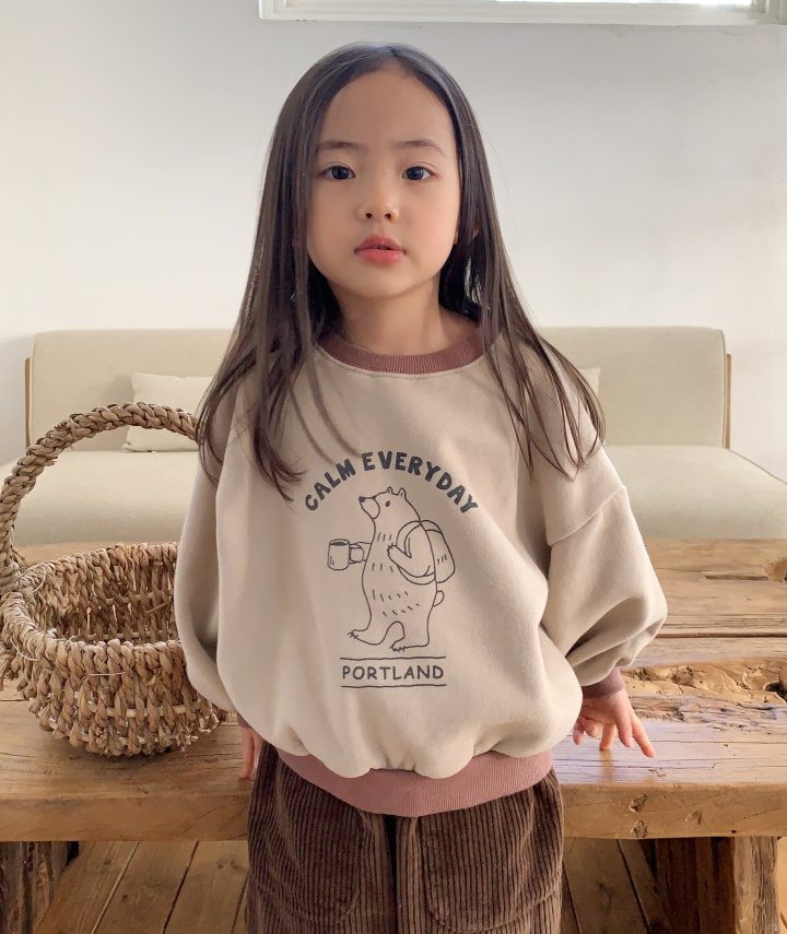 Cotton House - Korean Children Fashion - #stylishchildhood - Raglan Bear Sweatshirt
