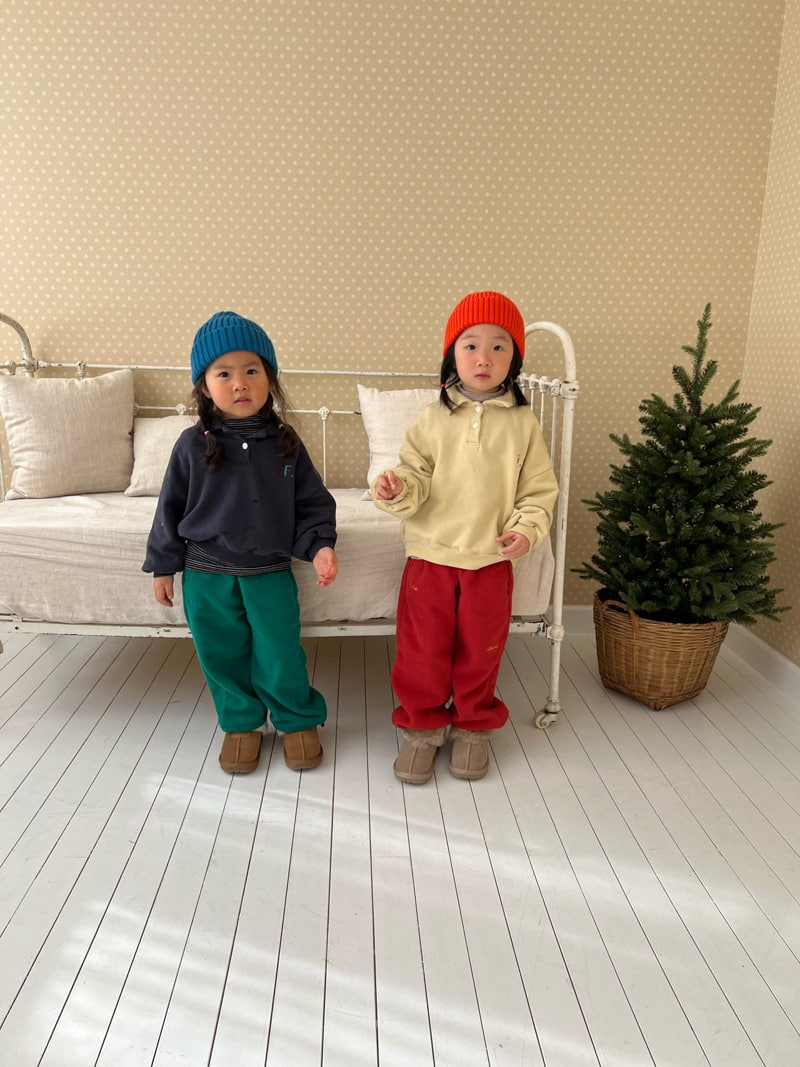 Fine-Studio - Korean Children Fashion - #kidsshorts - Collar Sweatshirts - 12