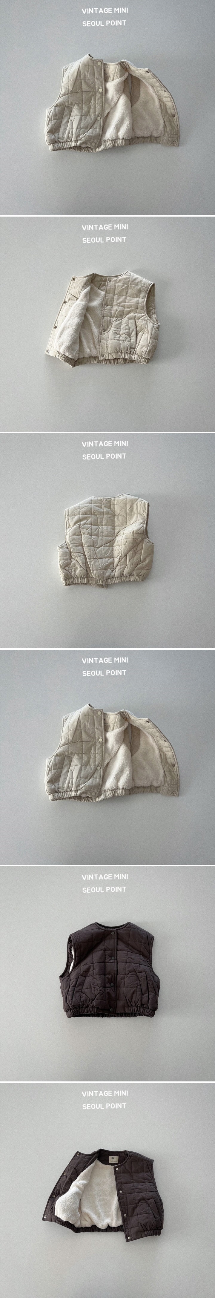 Minipoint - Korean Children Fashion - #childofig - Warm Padding Quilting Vest