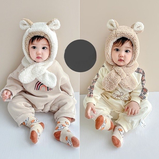 Miso - Korean Baby Fashion - #babyootd - Reversible Hood Muffler - 2