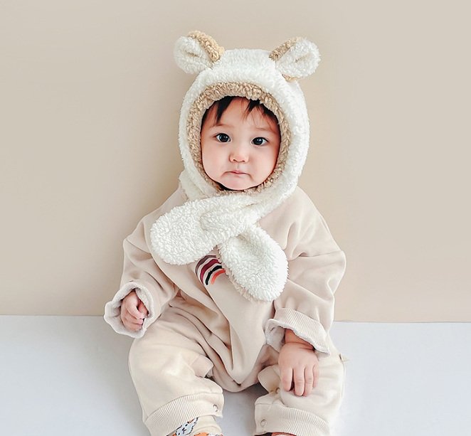 Miso - Korean Baby Fashion - #babyoutfit - Reversible Hood Muffler - 3
