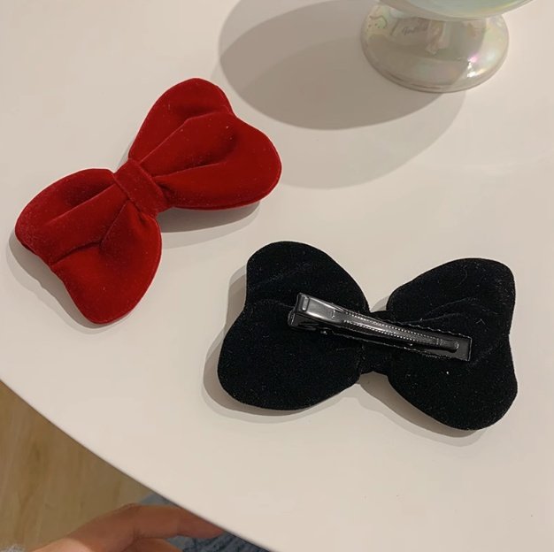 Miso - Korean Children Fashion - #prettylittlegirls - Ribbon Velvet Hair Claw - 2