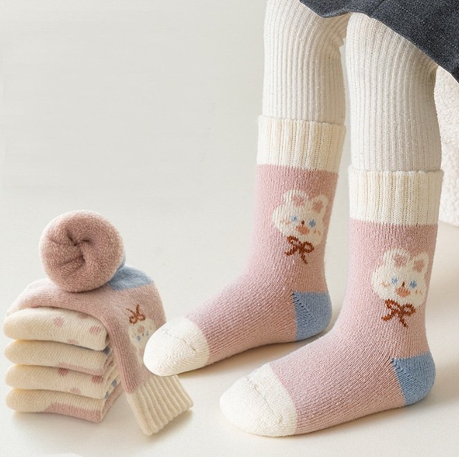 Miso - Korean Children Fashion - #toddlerclothing - Bunny Dot Socks Set - 2