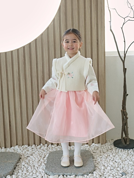 Floral Girl Hanbok Baeja Vest Floral Girl Hanbok Baeja Vest