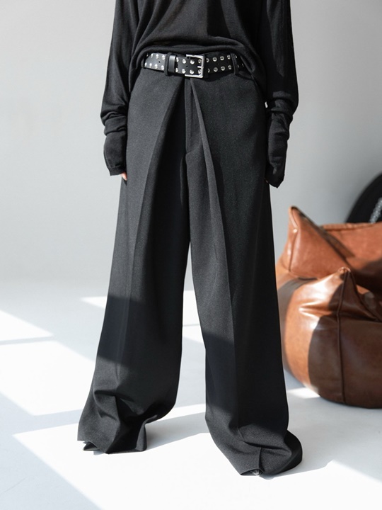 Oversized Wrapping Detail Wide Trousers Oversized Wrapping Detail Wide Trousers