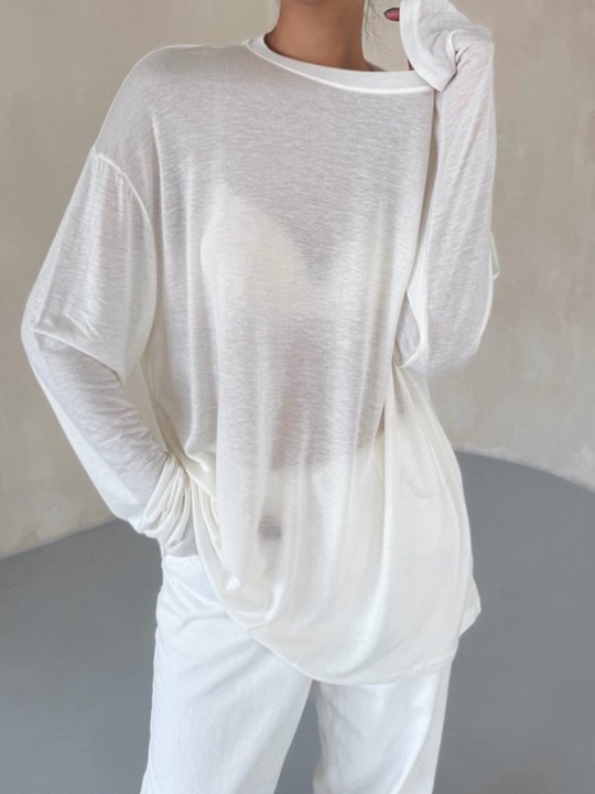 Classic Oversized Soft Modal Long Sleeved T-shirt