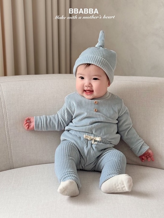Soft Ribbed Bonnet Suit Pants Set Soft Ribbed Bonnet Suit Pants Set