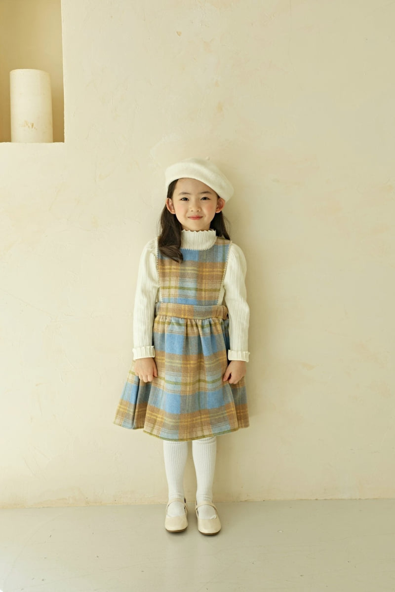 Bbb - Korean Children Fashion - #childofig - Check One-piece - 6
