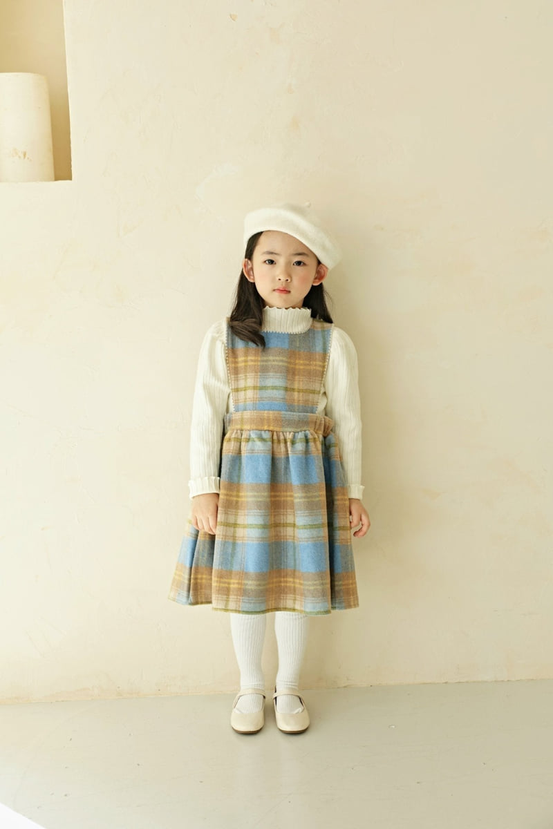 Bbb - Korean Children Fashion - #prettylittlegirls - Check One-piece - 5