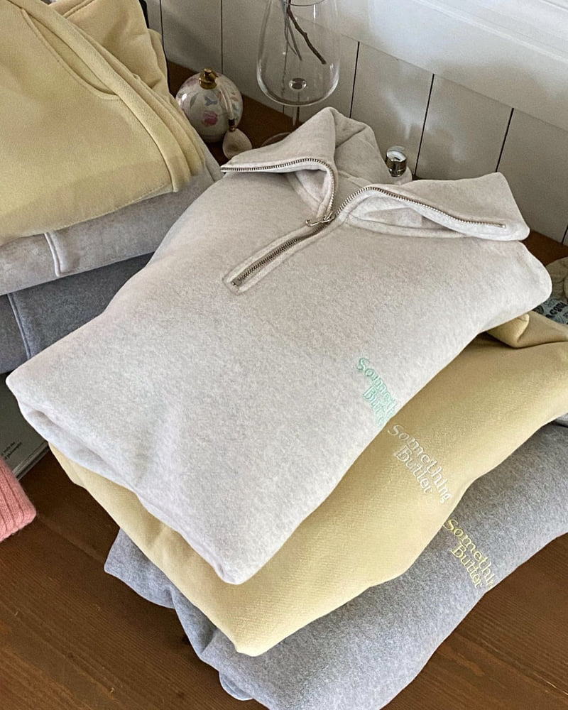 Diana - Korean Women Fashion - #womensfashion - Butter Half Zip-up Tee - 10