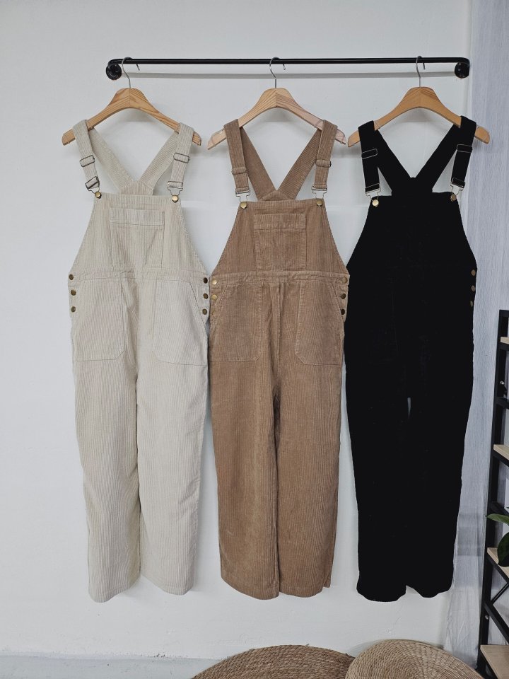 Gram - Korean Women Fashion - #momslook - Corduroy Overalls