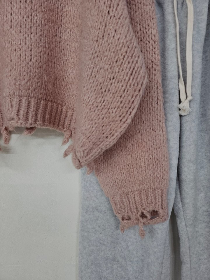 Gram - Korean Women Fashion - #womensfashion - Bunny Round Knit - 11