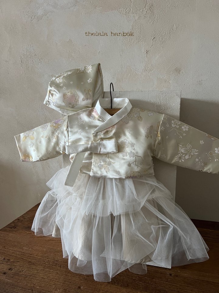 Lala - Korean Baby Fashion - #babyclothing - Kids Silky Girl Hanbok Bonnet Set - 7