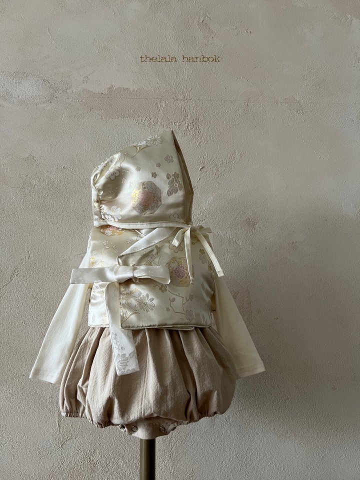 Lala - Korean Baby Fashion - #babyoutfit - Silky Boy Hanbok Bonnet Set - 4