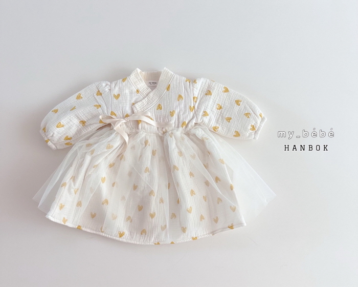 My Bebe - Korean Baby Fashion - #babyfever - Heart Hanbok Dress