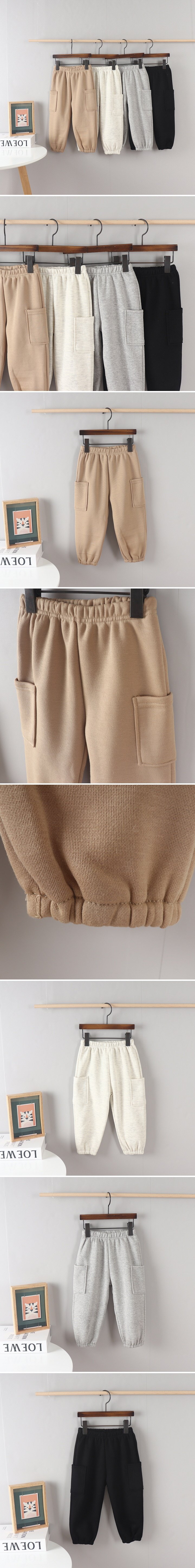 Tony - Korean Children Fashion - #childrensboutique - Fleece Pocket Pants
