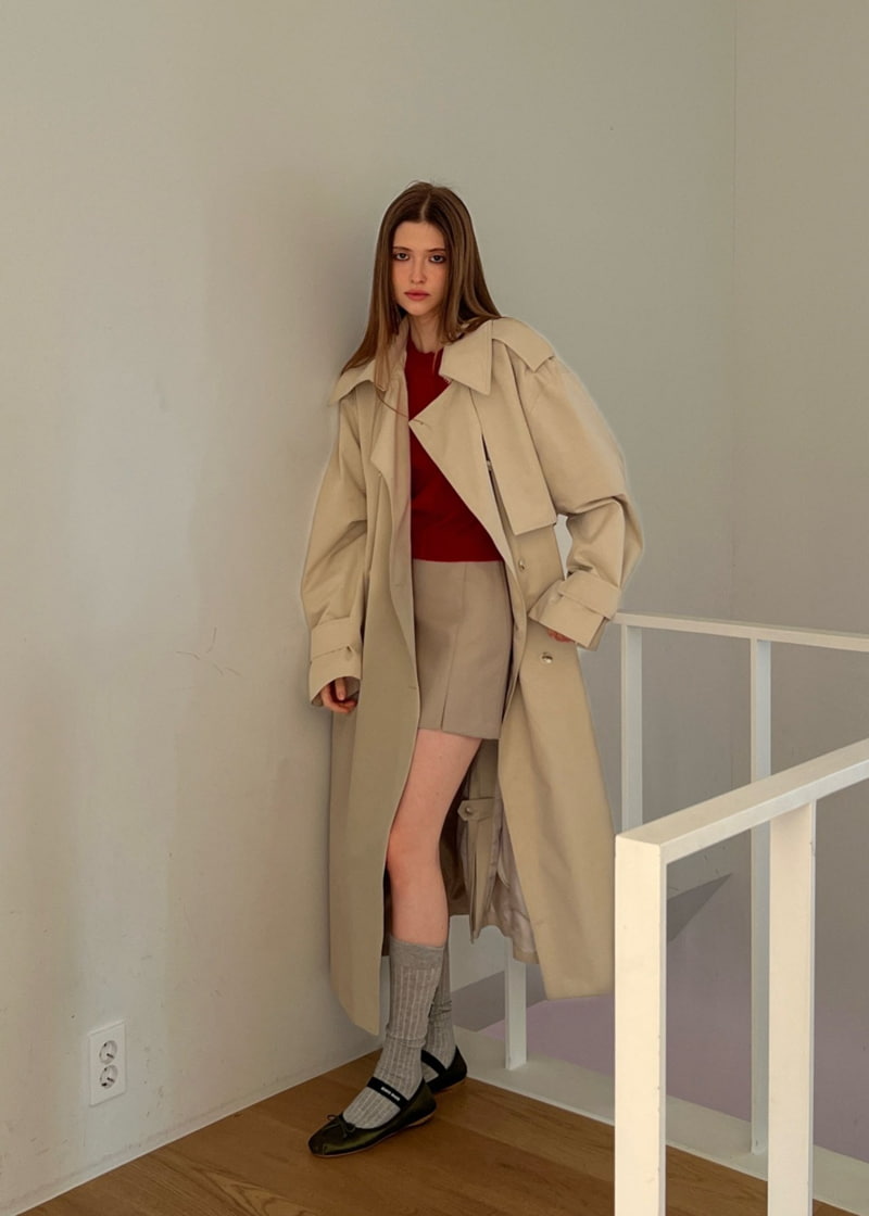 140 Avenue - Korean Women Fashion - #momslook - Cotton Boxy Trench Coat - 10