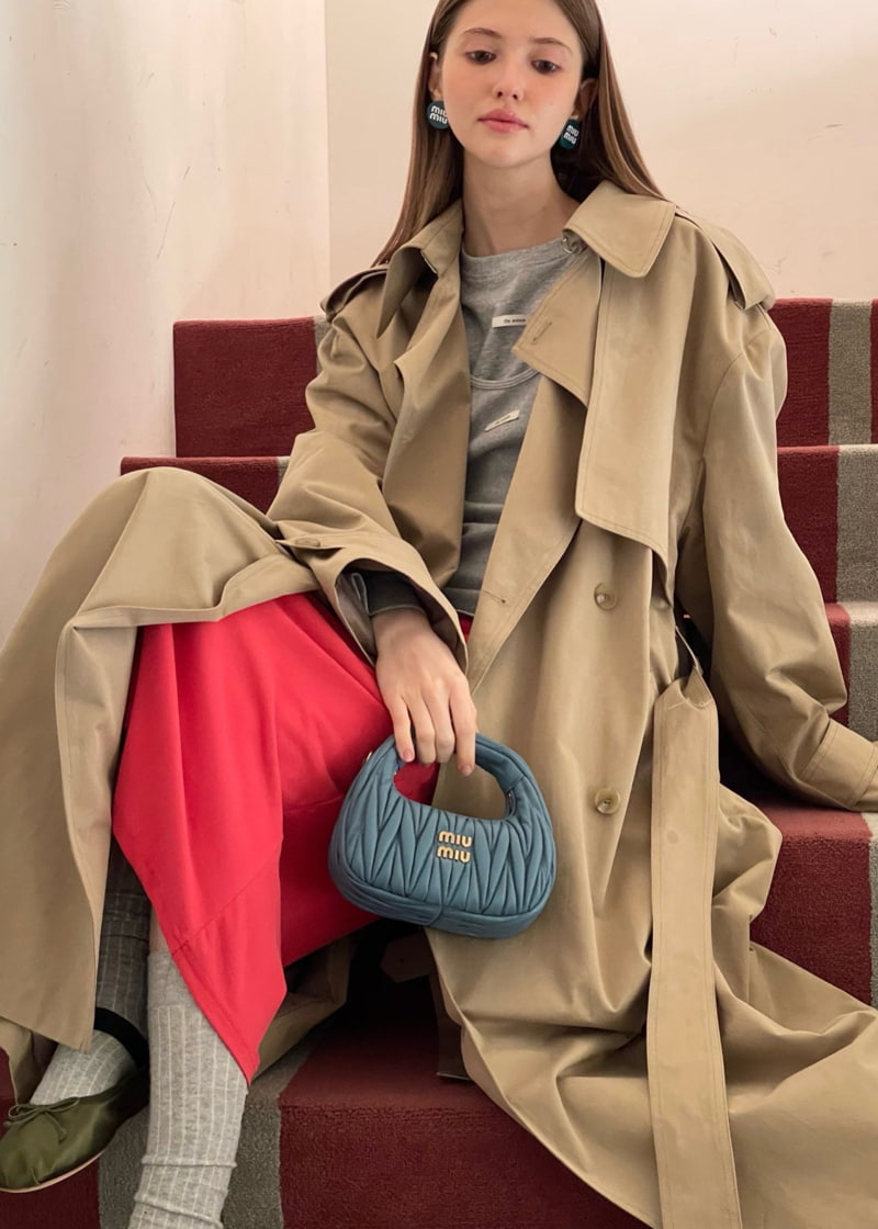 140 Avenue - Korean Women Fashion - #momslook - Cotton Boxy Trench Coat - 6
