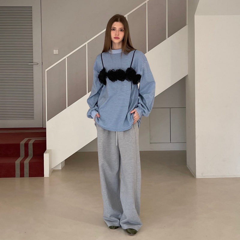 140 Avenue - Korean Women Fashion - #momslook - Half Turtleneck Stripe Tee - 11