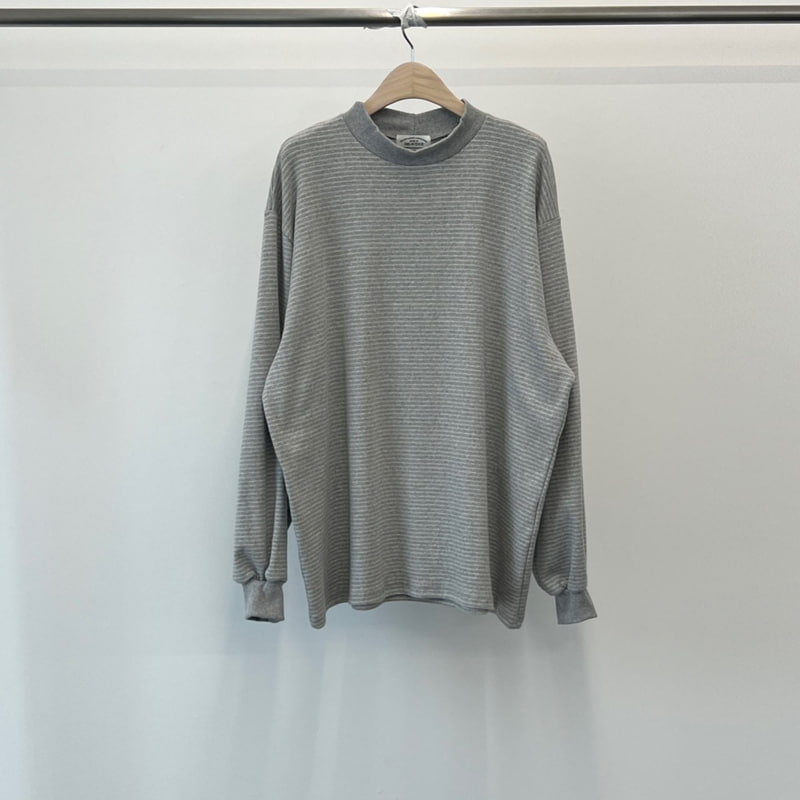 140 Avenue - Korean Women Fashion - #momslook - Half Turtleneck Stripe Tee - 5