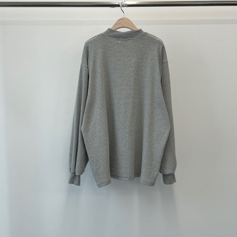 140 Avenue - Korean Women Fashion - #momslook - Half Turtleneck Stripe Tee - 7
