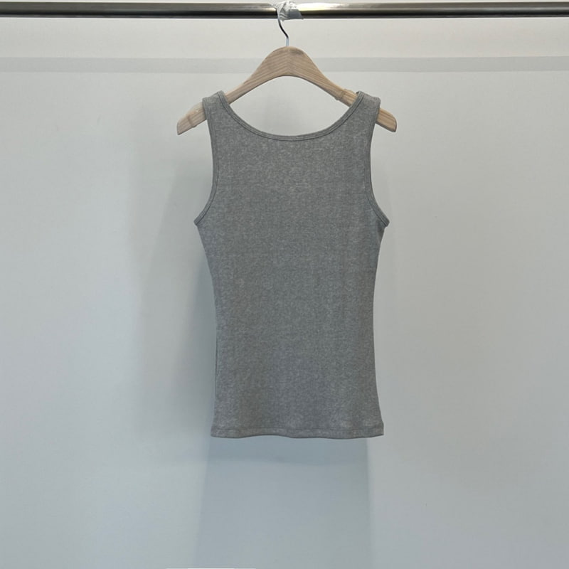 140 Avenue - Korean Women Fashion - #womensfashion - Real Rib Sleeveless Tee - 4