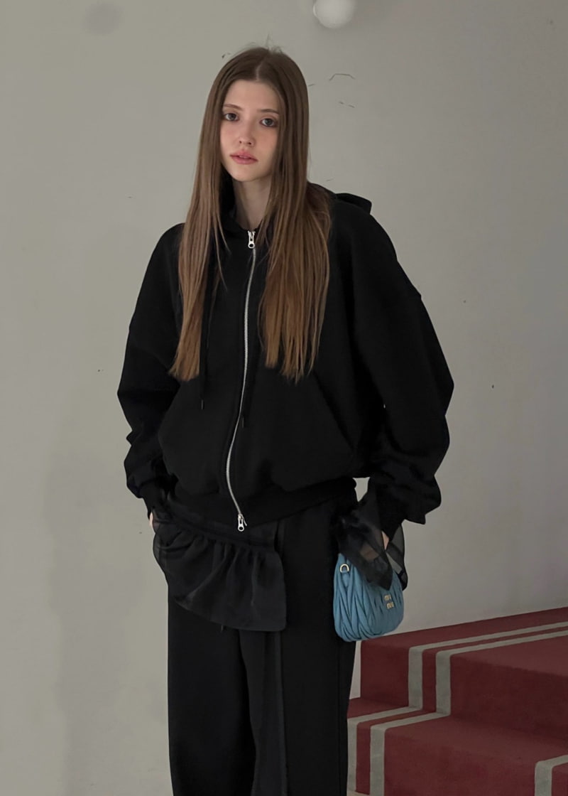 140 Avenue - Korean Women Fashion - #momslook - Label Hood Jumper - 8
