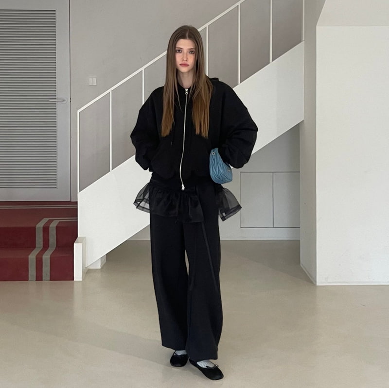 140 Avenue - Korean Women Fashion - #momslook - Label Slit Pants - 8