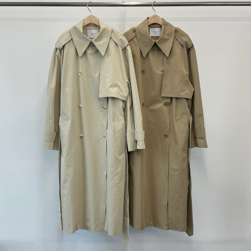 140 Avenue - Korean Women Fashion - #womensfashion - Cotton Boxy Trench Coat