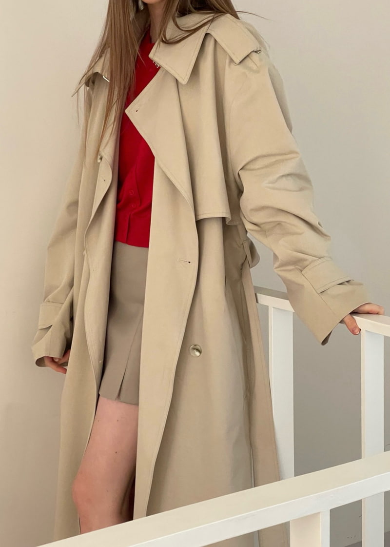 140 Avenue - Korean Women Fashion - #womensfashion - Cotton Boxy Trench Coat - 11