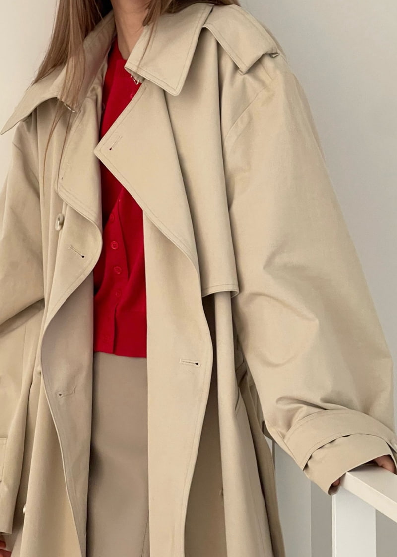 140 Avenue - Korean Women Fashion - #womensfashion - Cotton Boxy Trench Coat - 9