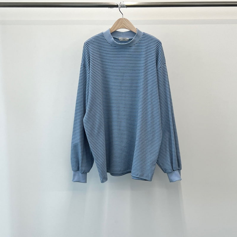 140 Avenue - Korean Women Fashion - #momslook - Half Turtleneck Stripe Tee - 4
