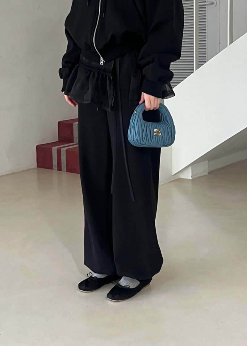 140 Avenue - Korean Women Fashion - #womensfashion - Label Slit Pants - 9