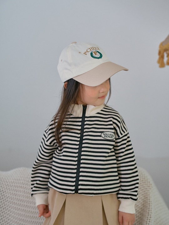 Stripe Zip-up Cardigan Stripe Zip-up Cardigan