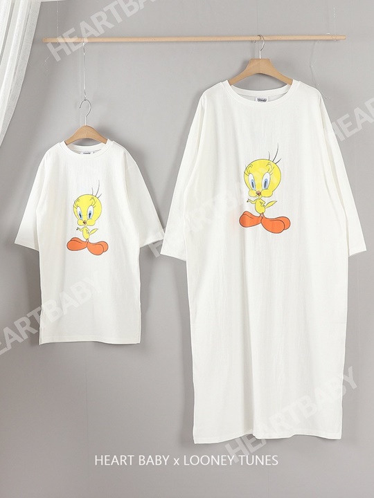 Tweet Long Slit One-piece