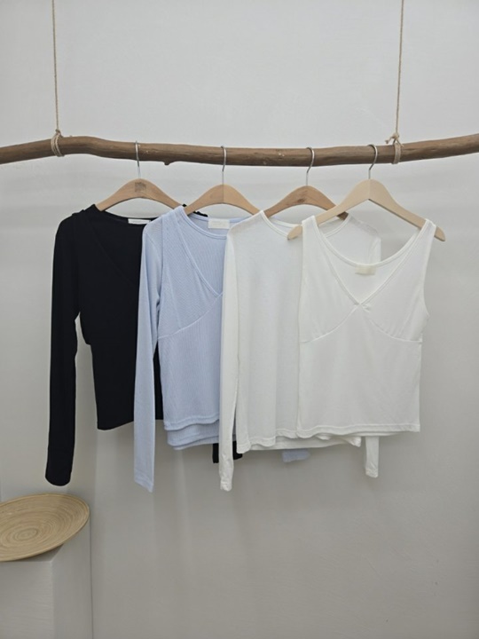 Sleeveless Top Set Tee