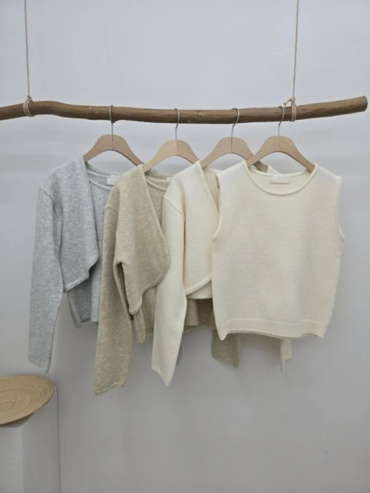 With Cardigan Top Set With Cardigan Top Set