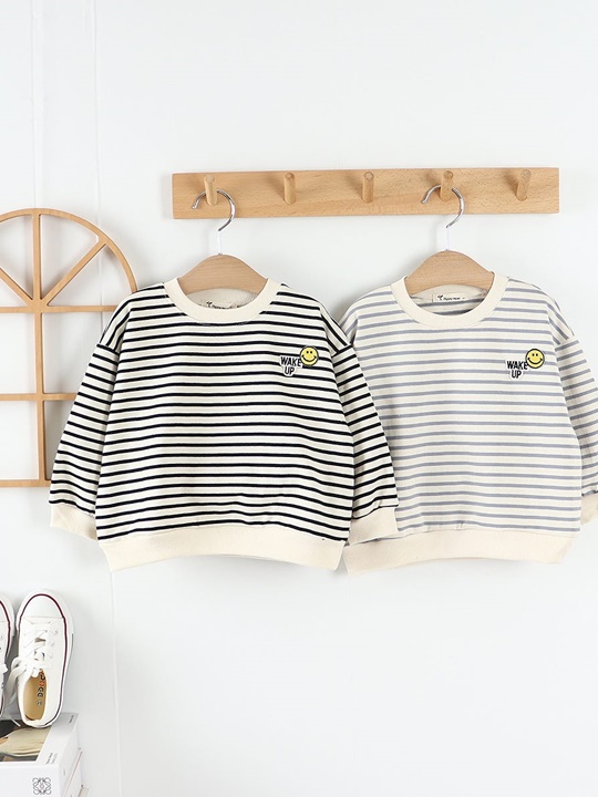 Stripe Smile Sweatshirts