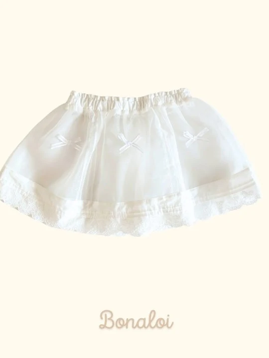 Organdy Pin-tuck Skirt