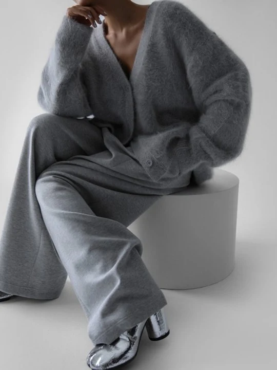Luxe Angora Knit Cardigan Luxe Angora Knit Cardigan