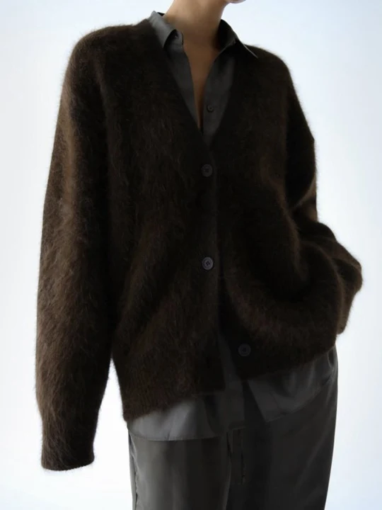 Luxe Angora Knit Cardigan Luxe Angora Knit Cardigan