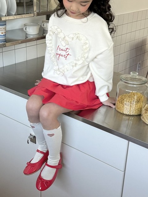 Frill Heart Sweatshirts