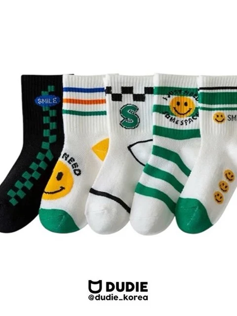 Check Smile Socks (set of 5)
