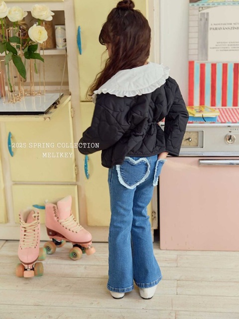 Heart Denim Bootcut Pants
